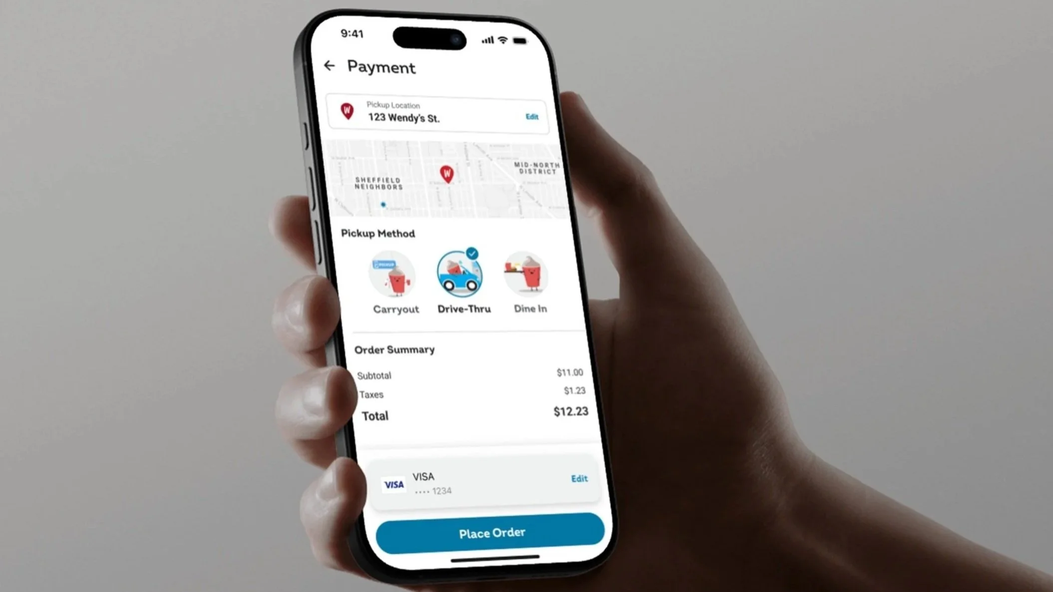 Wendy's ordering app